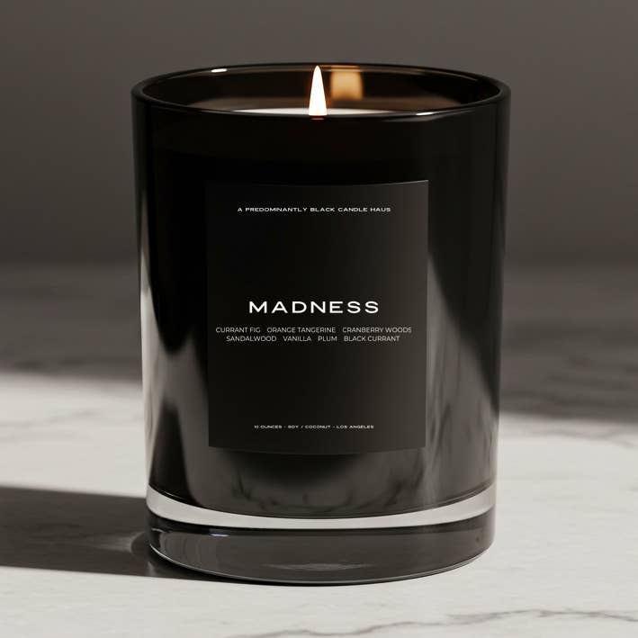 A MADNESS CANDLE for wholesale by Predominantly Black Candle Haus