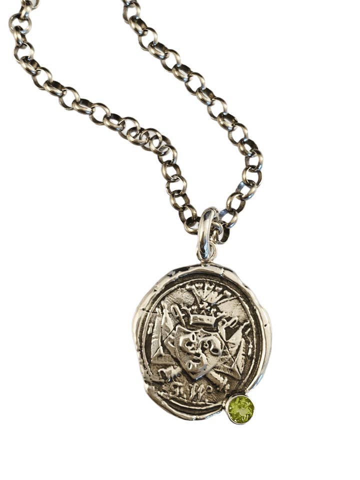 Collana con stemma a corona in argento sterling da 45,7 cm con peri per la vendita all'ingrosso da parte di GK Designs