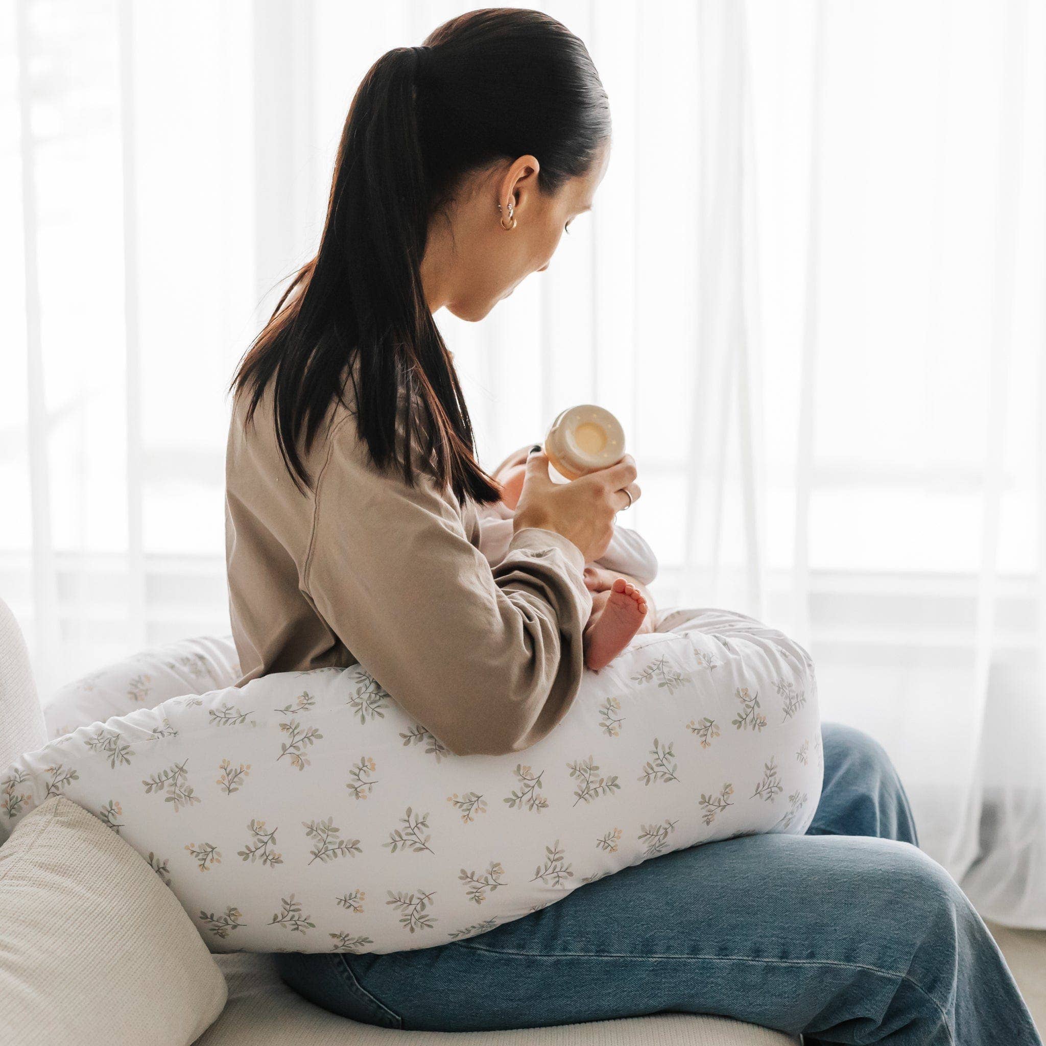 Perlimpinpin - Venta al por mayor Cojines de lactancia - Maternidad - Cojín de embarazo multifuncional - Hojas2