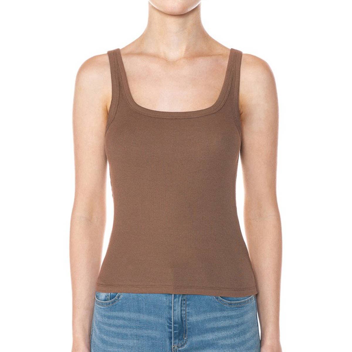 Timeless - Wholesale Tank Top - Women's - RIBBED DOUBLE SCOOP NECK TANK TOP3