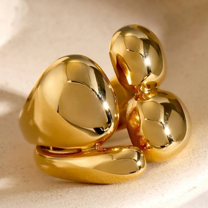 Chunky Modern Ring - Gold or Silver for wholesale by Misgraceful