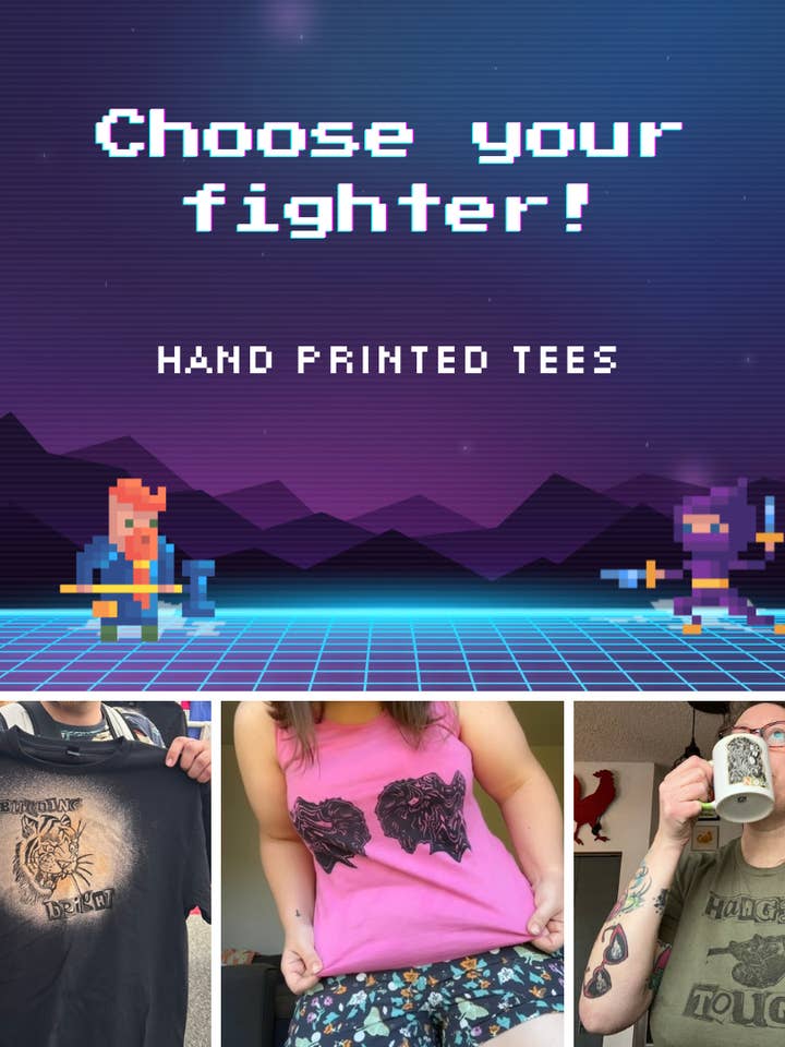 Appuyez sur Démarrer : Créez votre propre chemise pour la vente par Sarah Louise Windisch | Printmaker