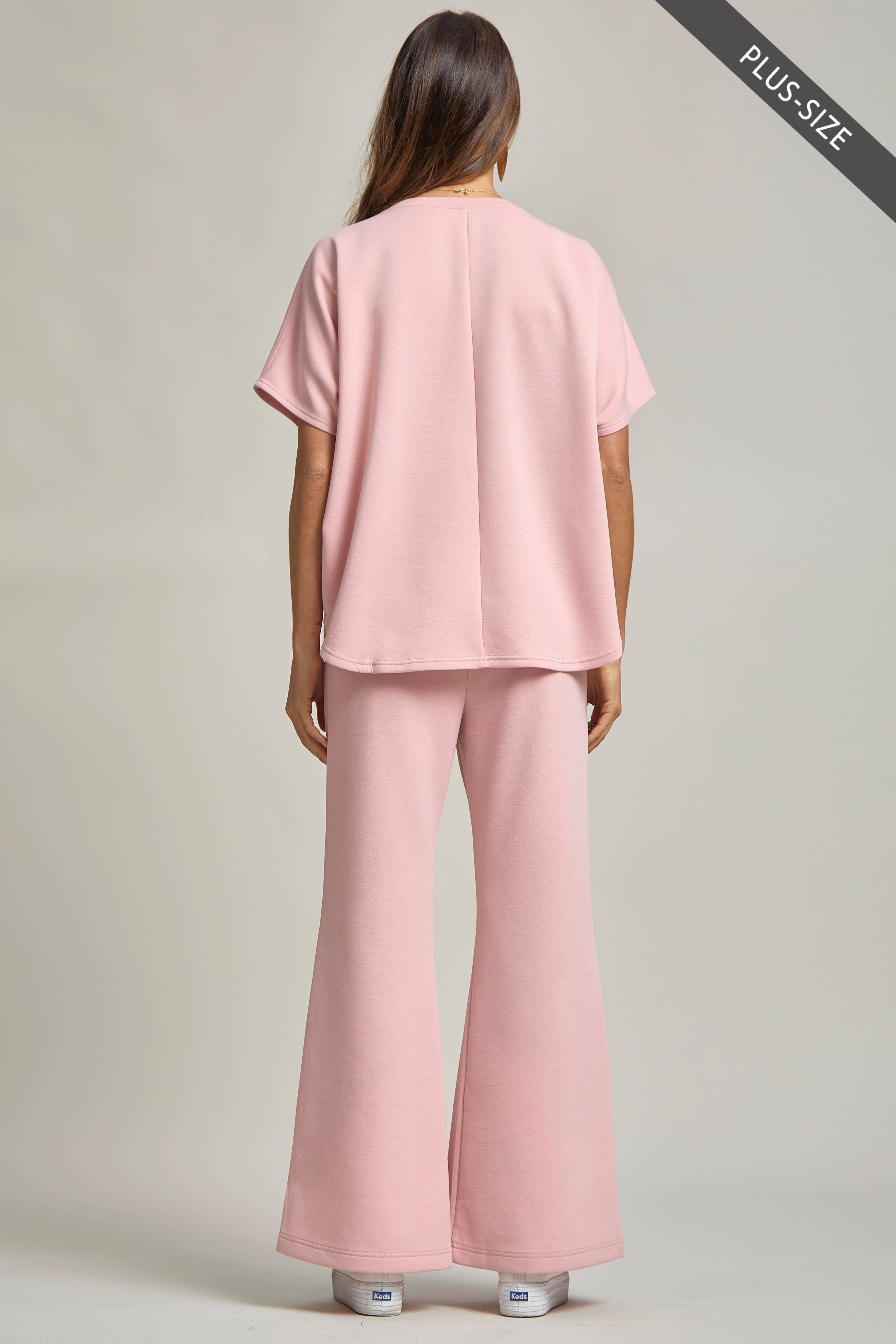 Dear Scarlett - Wholesale Top & Pant Set (NOT Loungewear) - Women's - PLUS SIZE Poncho Top + Bell Bottom Modal Set 5