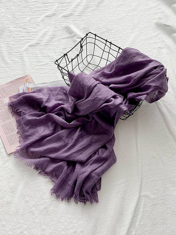 ShieldChic - Wholesale Scarf - Women's - Casual Simple Ramie Cotton 14 Colors Scarf10