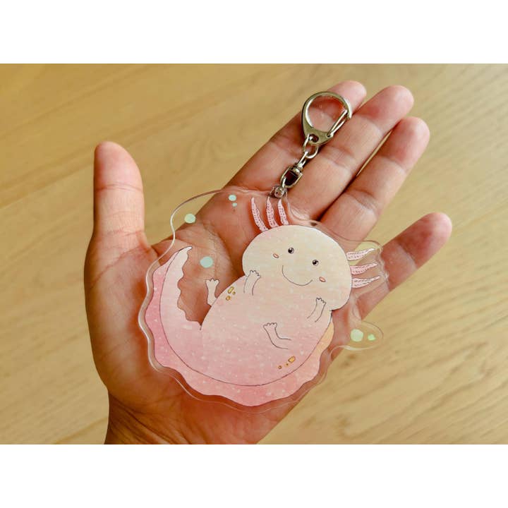 Portachiavi Axolotl / Portachiavi Carino in Acrilico Trasparente per la vendita all'ingrosso da parte di ENJOY ILLUSTRATION ART
