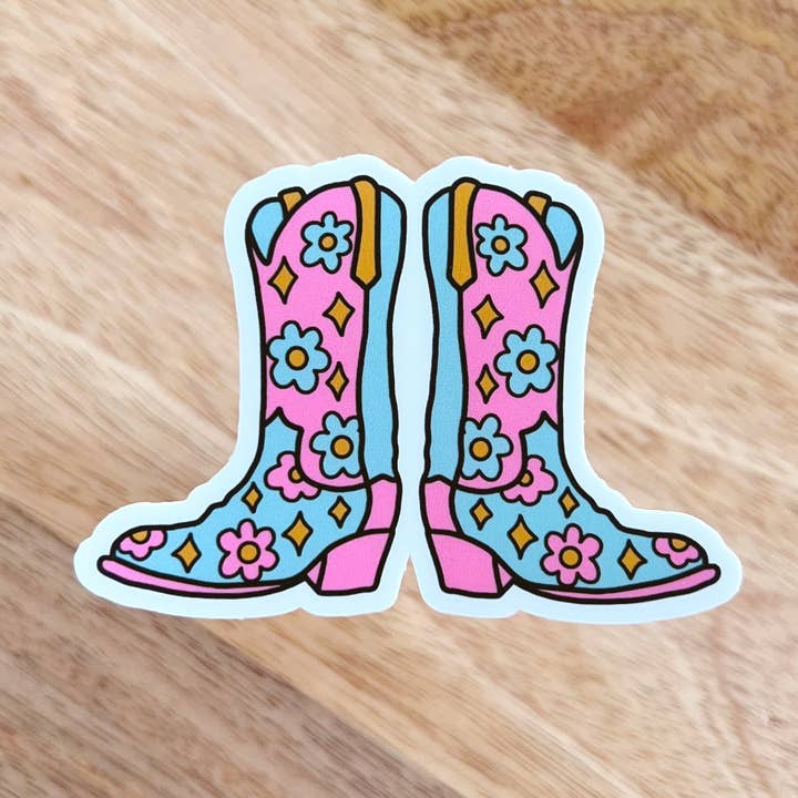 Adhesivo Sparkle Cowgirl Boots para venta al por mayor de Elle Nicole
