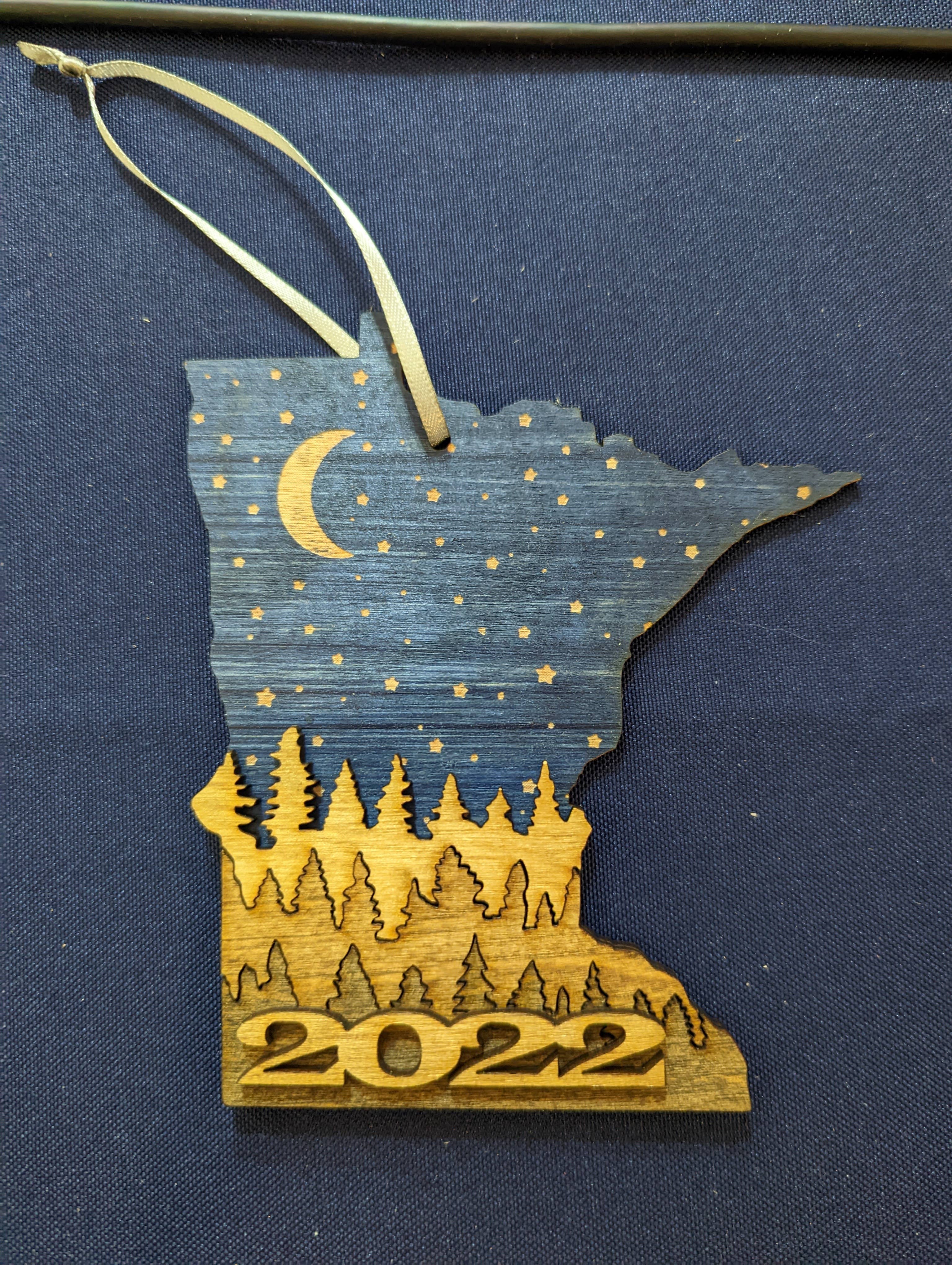 Knit and Nailed - Wholesale Ornament - Minnesota Wood Ornament Art 5" varieties15