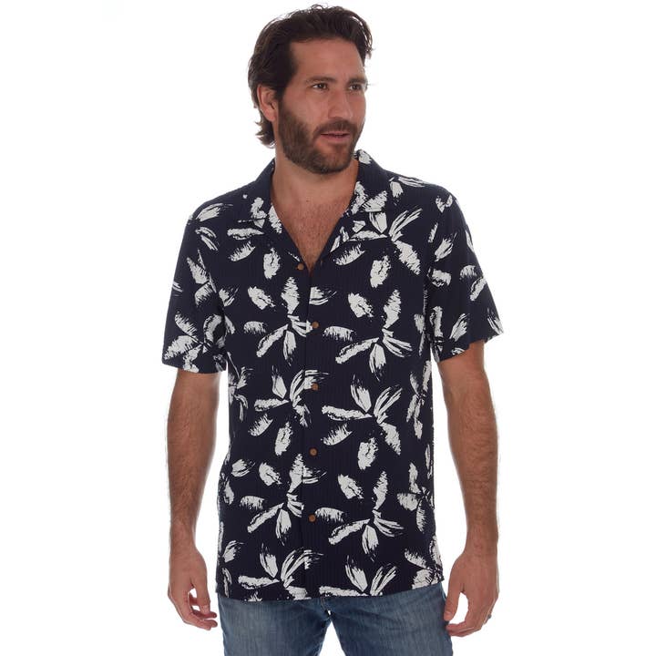 Dorian Printed Seer Sucker Shirt for wholesale by PX