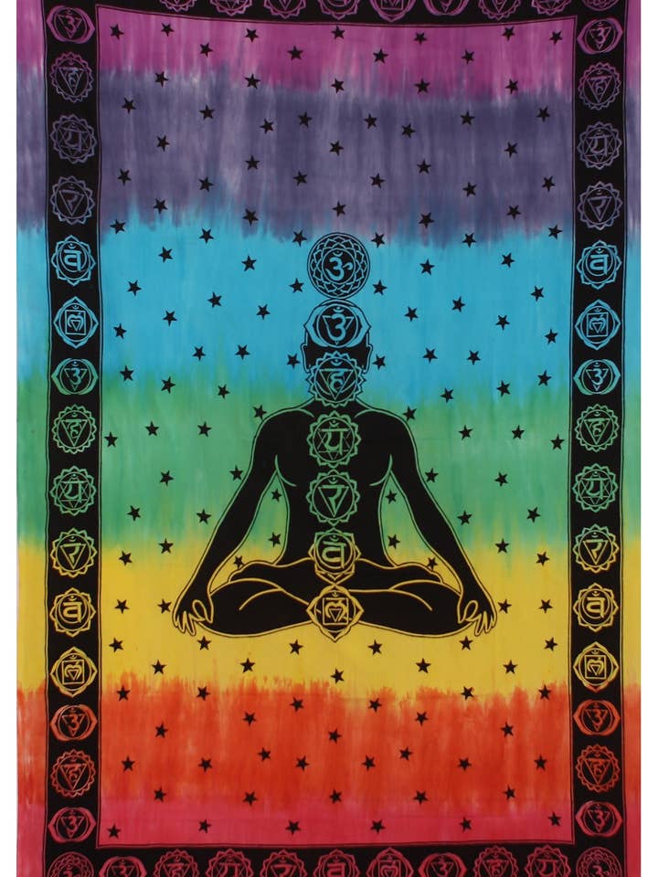 Chakras Tie Dye en tapisserie Zest for Life pour la vente par Sunshine Joy
