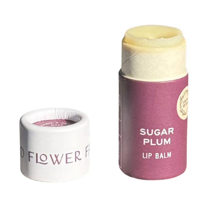 Good Flower Farm - Vente Baumes à lèvres - Baume à lèvres Prune Sucrée SAISONNIER en tube écologique / Cadeau de Noël0