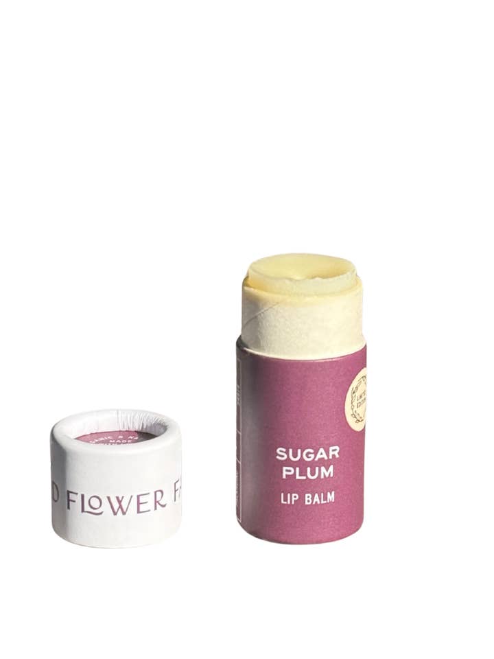 SEASONAL Sugar Plum Lip Balm in Eco Tube / Stocking Stuffer for wholesale by Good Flower Farm