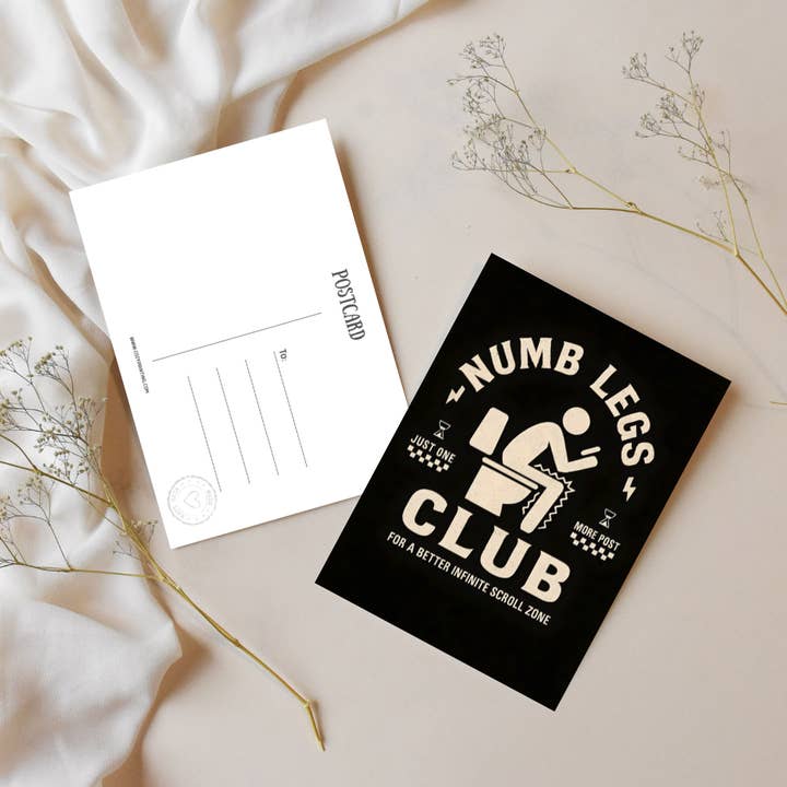 Numb Legs Postcard for wholesale by Cozy Print