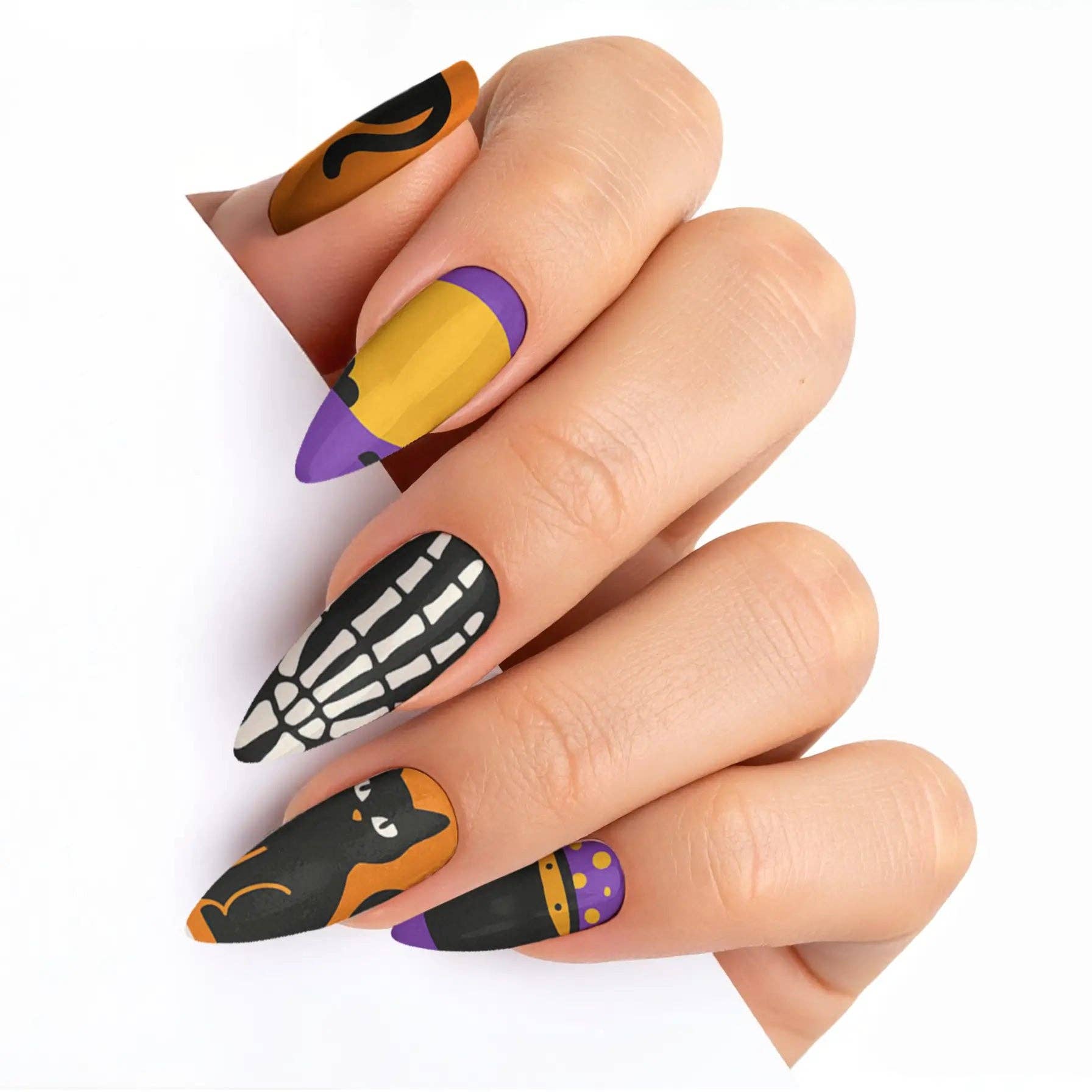 FYNE BODY - Wholesale Press-on/fake nails - Eclipse Enchantment Black Halloween Press-On Nails54