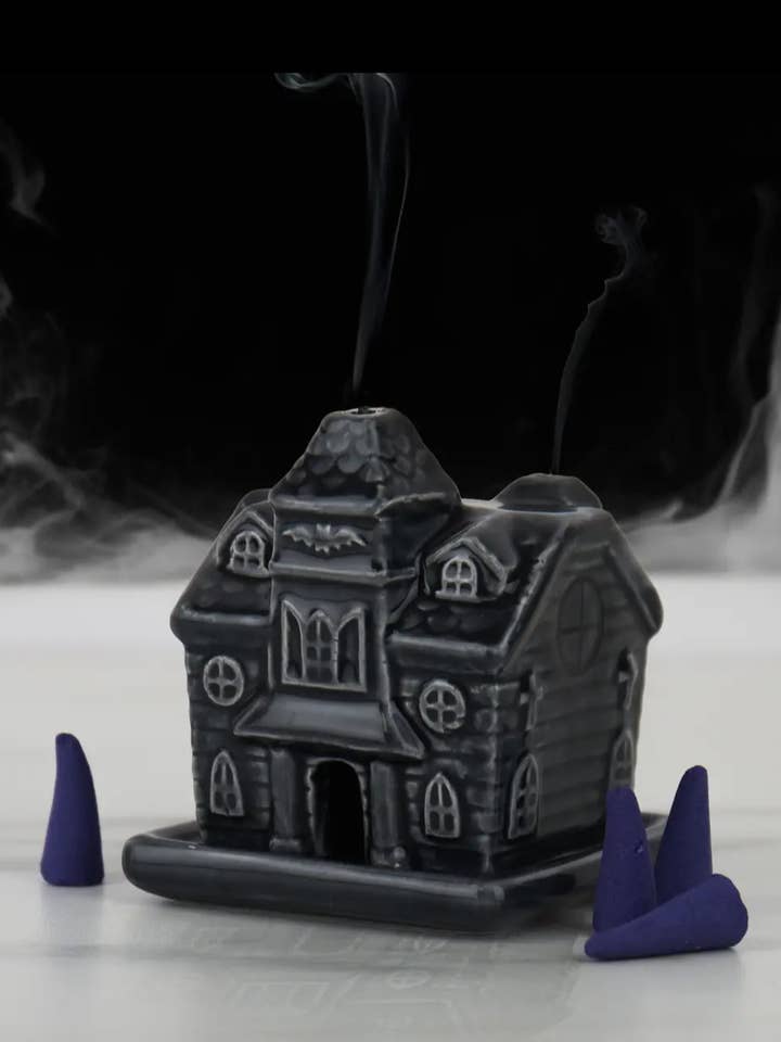 Salem witch house incense burner for wholesale by Hexbomb ltd