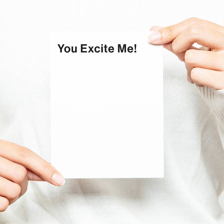Carte de vœux You Excite Me pour la vente par Black River Letterpress & Paper Co.
