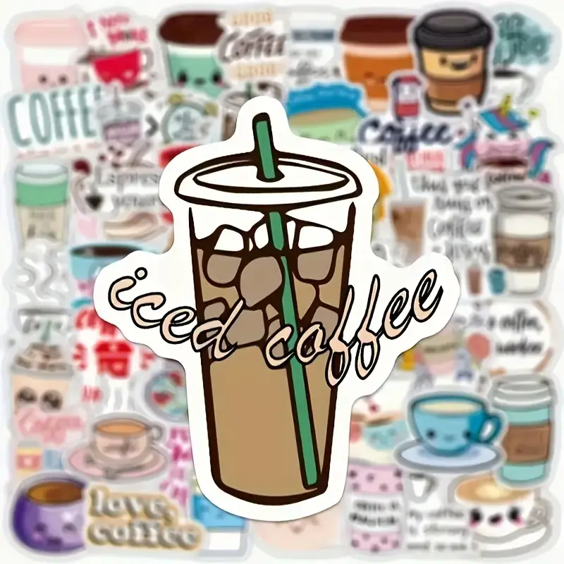 Magnifique Hearts - Wholesale Sticker - Cute Coffee-Themed Sticker Pack – Fun & Aesthetic Designs3