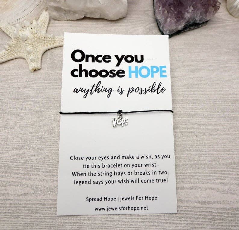 Jewels For Hope - Wholesale Charm/Dangle Bracelet - Hope Wish Bracelet - Inspirational Jewelry Gift1
