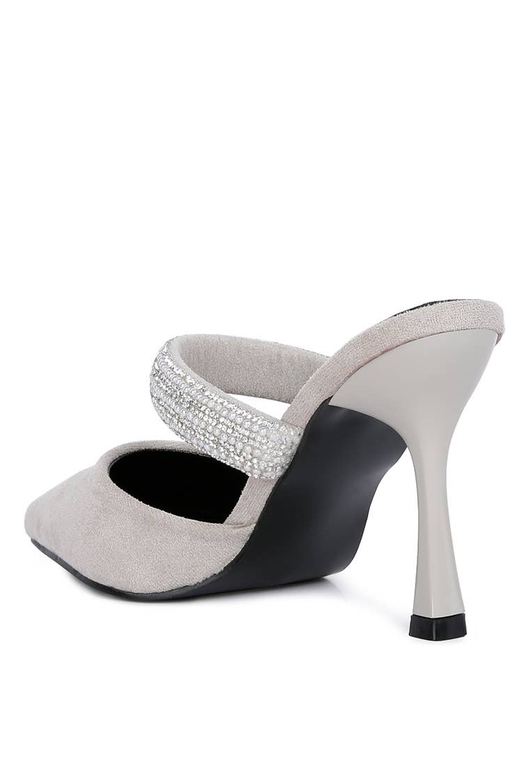 Rag Company - Wholesale High Heels - Women's - Fauci Diamante Strap Heeled Mules7