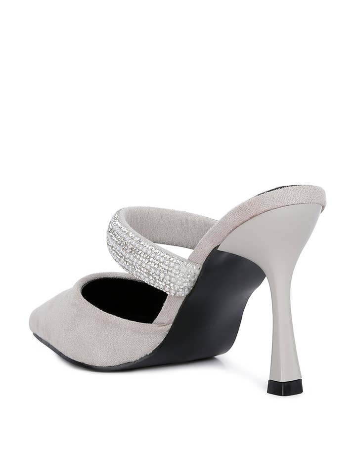 Rag Company - Wholesale High heels – Women’s - Fauci Diamante Strap Heeled Mules7