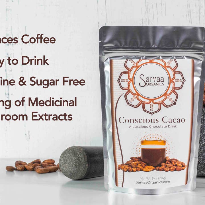 Sarvaa Organics - Wholesale Hot Cocoa Mix/Kit - Conscious Cacao: Coffee Replacement