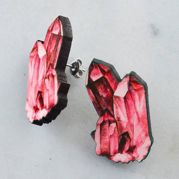 Aquarel kristallen oorbellen voor wholesale door Esoteric London