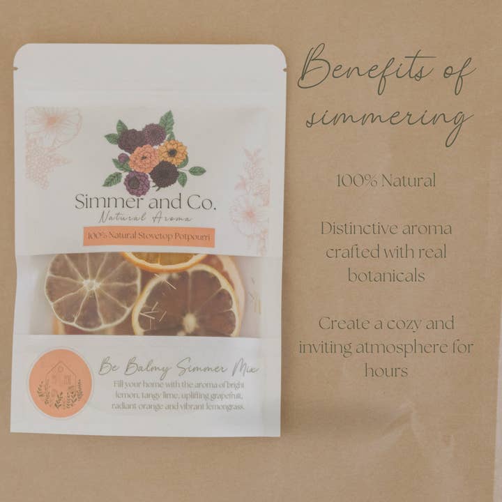 Simmer and Co Natural Aroma - Wholesale Potpourri - Be Balmy Simmer Pot Mix, Natural Citrus Grove Aroma4