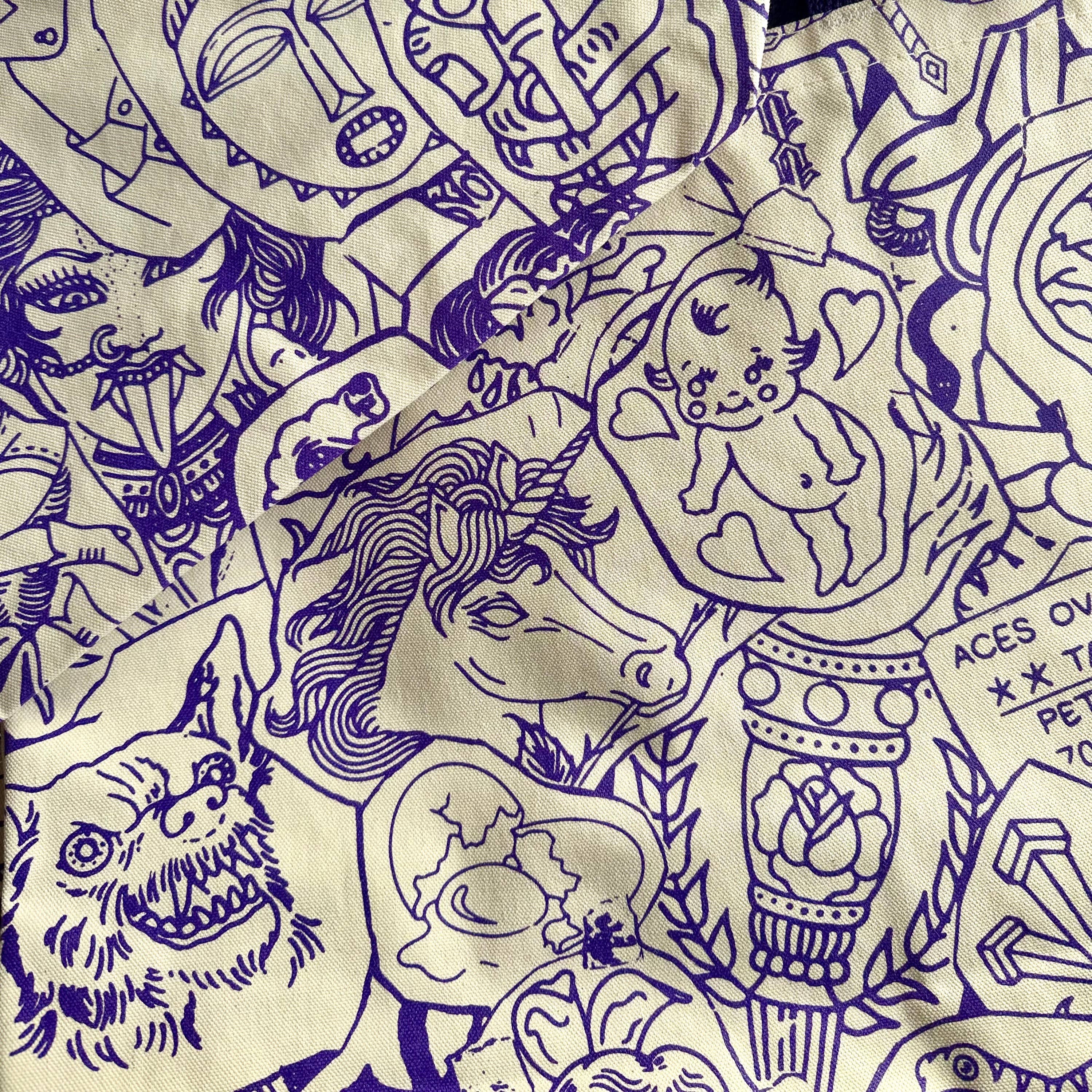 Foolish Fetish - Wholesale Tote Bag - Unisex - Tattoo Stencil Tote Bag7