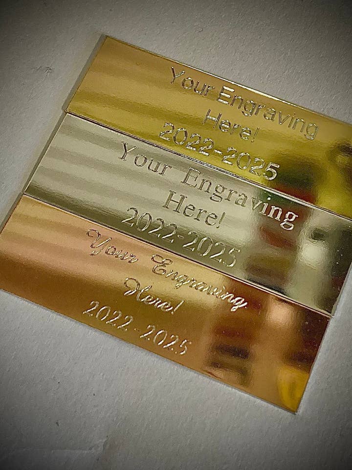 Personalised Trophy Engraving Plate 50mm x 15mm for wholesale by Olde Engraver