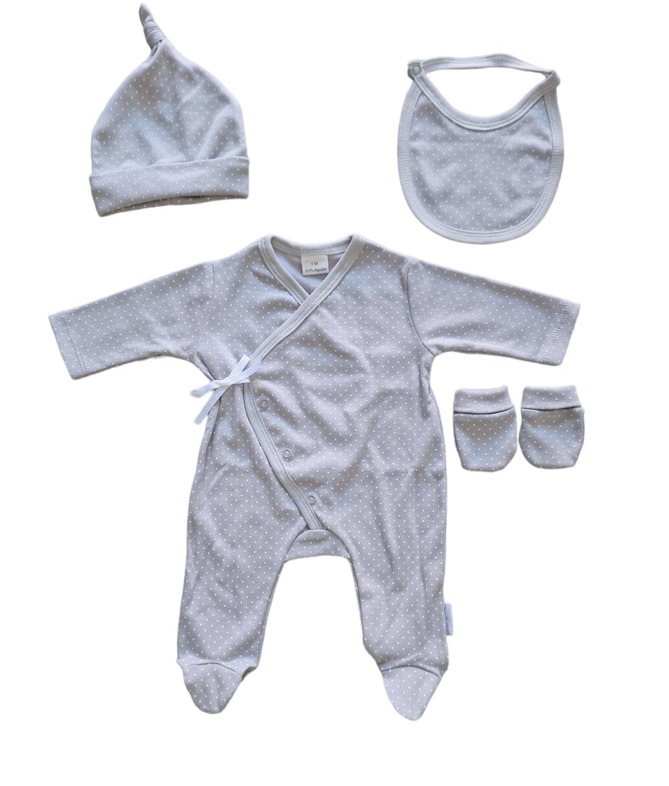 Cotton Socks - Wholesale Clothing Set - Baby - REF:15 SET 1ST OUTFIT WITHOUT CARD 4 PIECES1