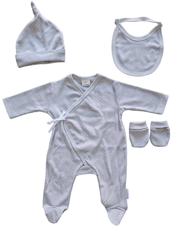 Cotton Socks - Wholesale Clothing Set - Baby - REF:15 SET 1ST OUTFIT WITHOUT CARD 4 PIECES1