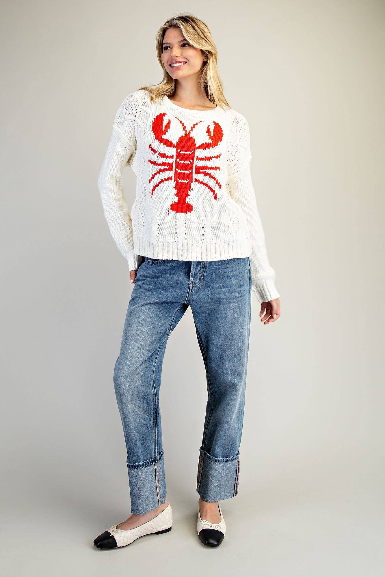 VAINILLA PL9733 - JERSEY DE PUNTO TRENZADO LANGOSTA de venta al por mayor en Faire10