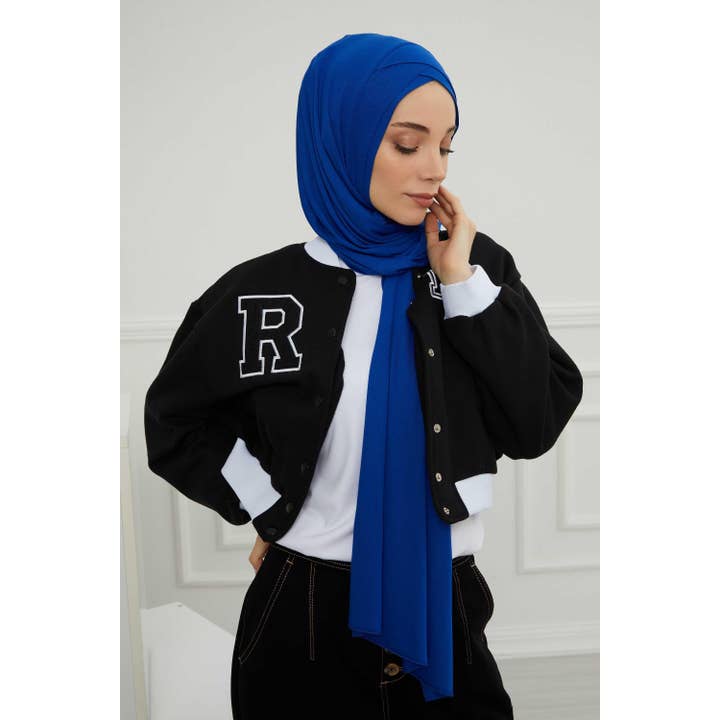 Aisha's Design - Wholesale Hijab - Women's - Comfort Fit Cotton Jersey Hijab, Breathable Lycra Blend Shawl for Women, Easy Daily Wear Modest Headscarf,PS-4084