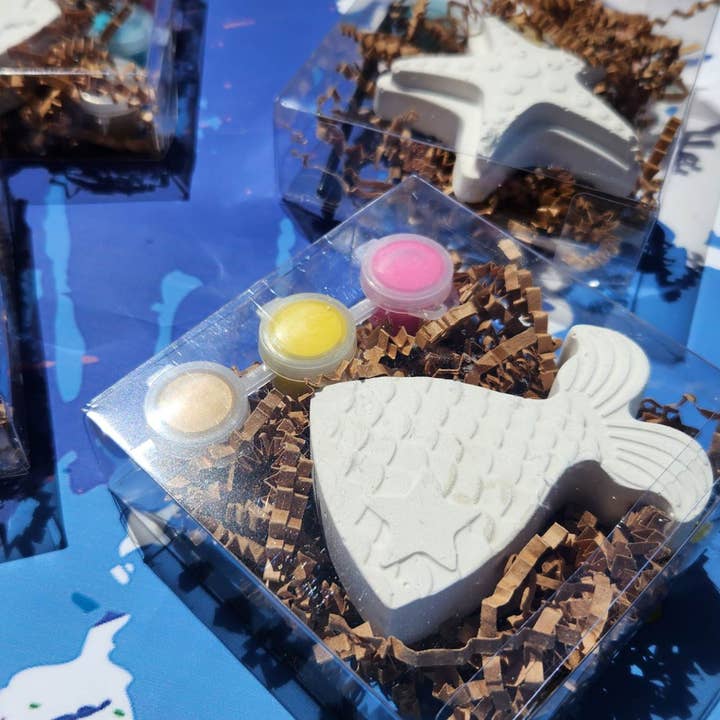 Snazzy Crayons - Wholesale Party gift - Mermaid Tails and Shell Plaster Paint Kits – DIY Party Favor3