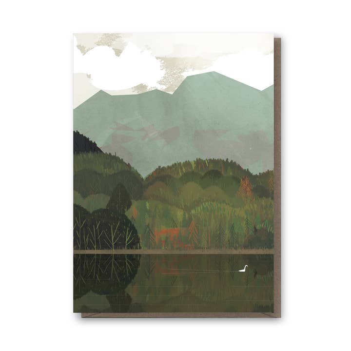 Lake Swan | Everyday Card | Landscape Inspired for wholesale by Hole In My Pocket