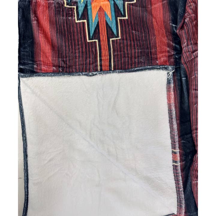DESHENG ENTERPRISE - Wholesale Throw Blanket - AZTEC WESTERN PRINT FLANNEL BLANKET 2