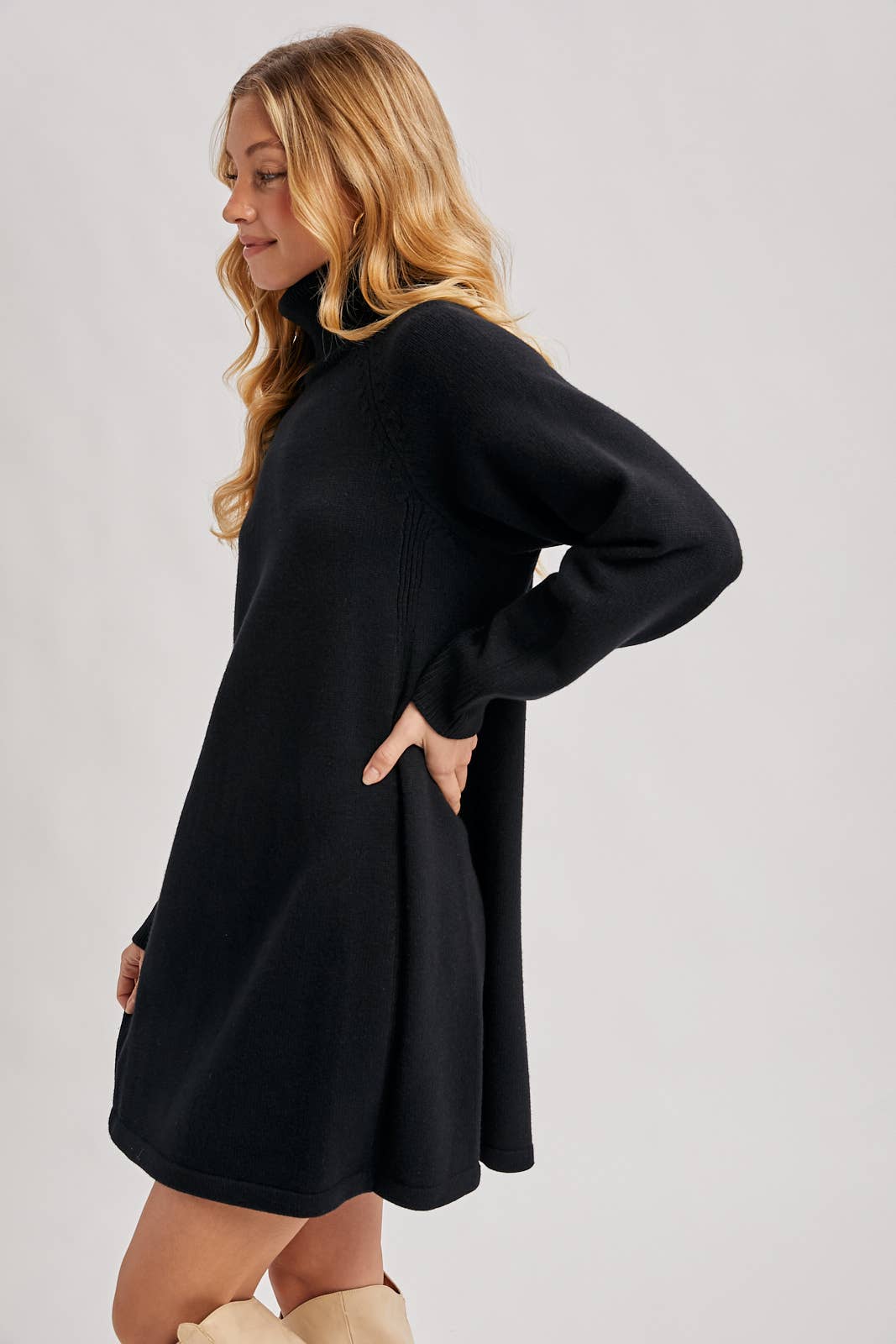 Bluivy – Großhandel Kleid – Damen – Pulloverkleid mit Rollkragen22