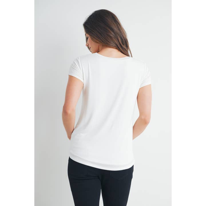 Hello Miz - Wholesale Nursing Top - Maternity - Round Neck Maternity Nursing Pocket T-Shirt 19