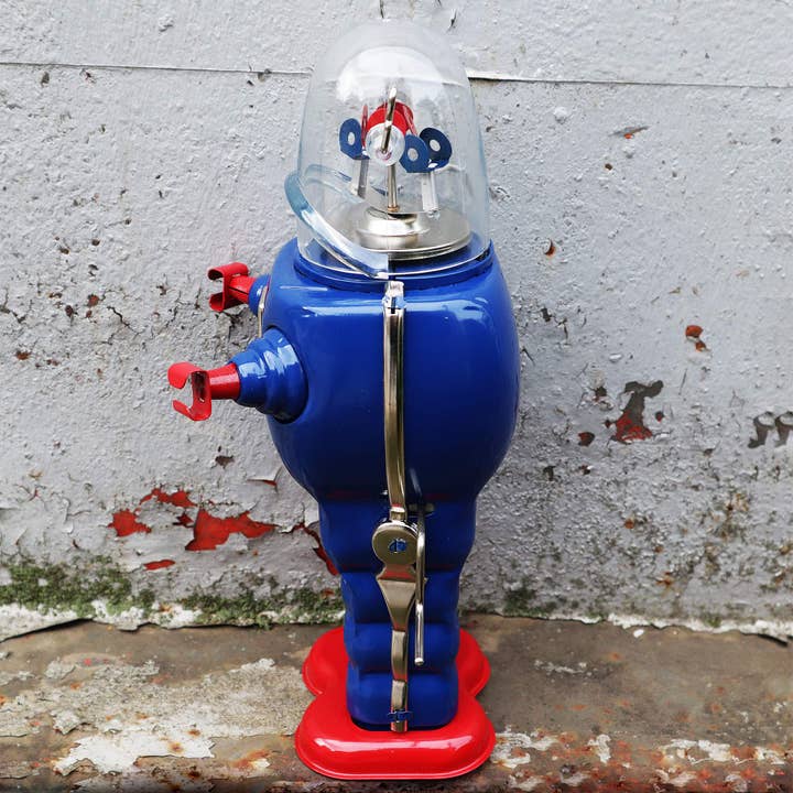 Tribal Trade GmbH - Wholesale Decorative Figurine - Robot Robot Space Trooper blue tin robot6