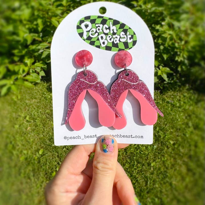 Peach Beast - Wholesale Dangle Earrings - Anatomical Clitoris Earrings4