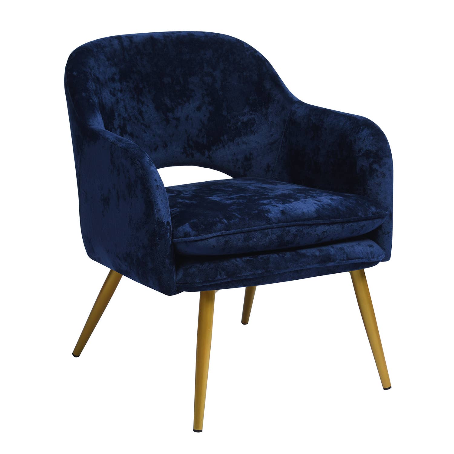 39F Inc. - Wholesale Chair - Modern Armchair Accent Chair-Gold Legs-Navy Blue Velvelt6