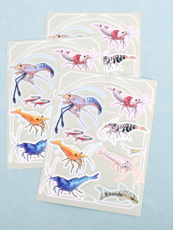 Foglio di Adesivi Gamberetti Dolci per la vendita all'ingrosso da parte di Ondine