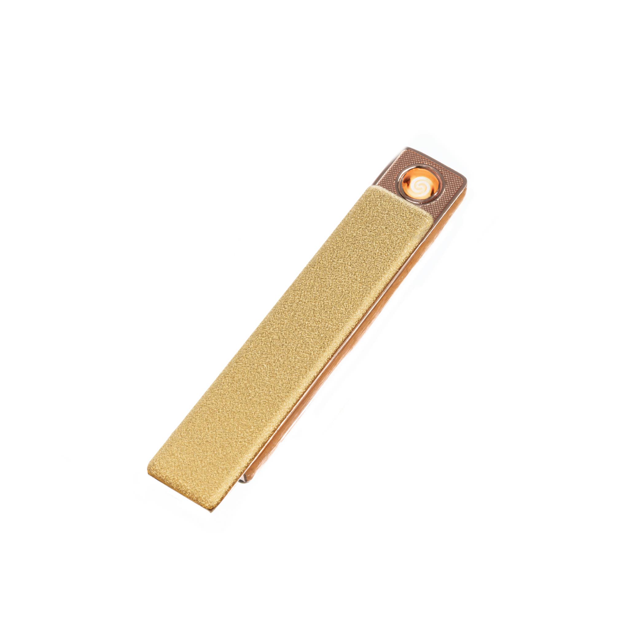 Creative Gifts International Inc. - Wholesale Lighter - Flameless Rectangular Metal Trim Lighter Gold0