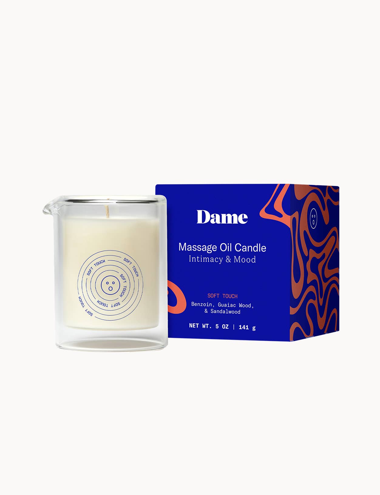 Dame Products - Wholesale Jar/Filled Candle - Massage Oil Candle – Soft Touch | Sandalwood & Benzoin