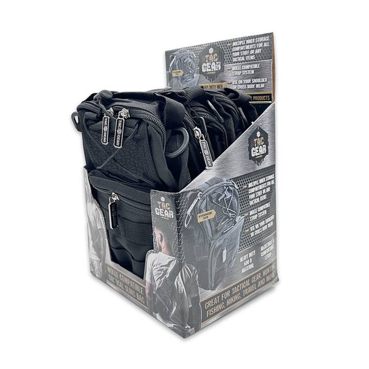 Novelty Brands - Wholesale Crossbody Bag - Men's - Tac Gear MOLLE Tactical Sling Bag w/Strap - 4 Piece Display