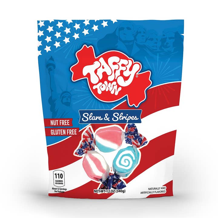 12 oz. Stars & Stripes USA Pouch Bag for wholesale by Taffy Town