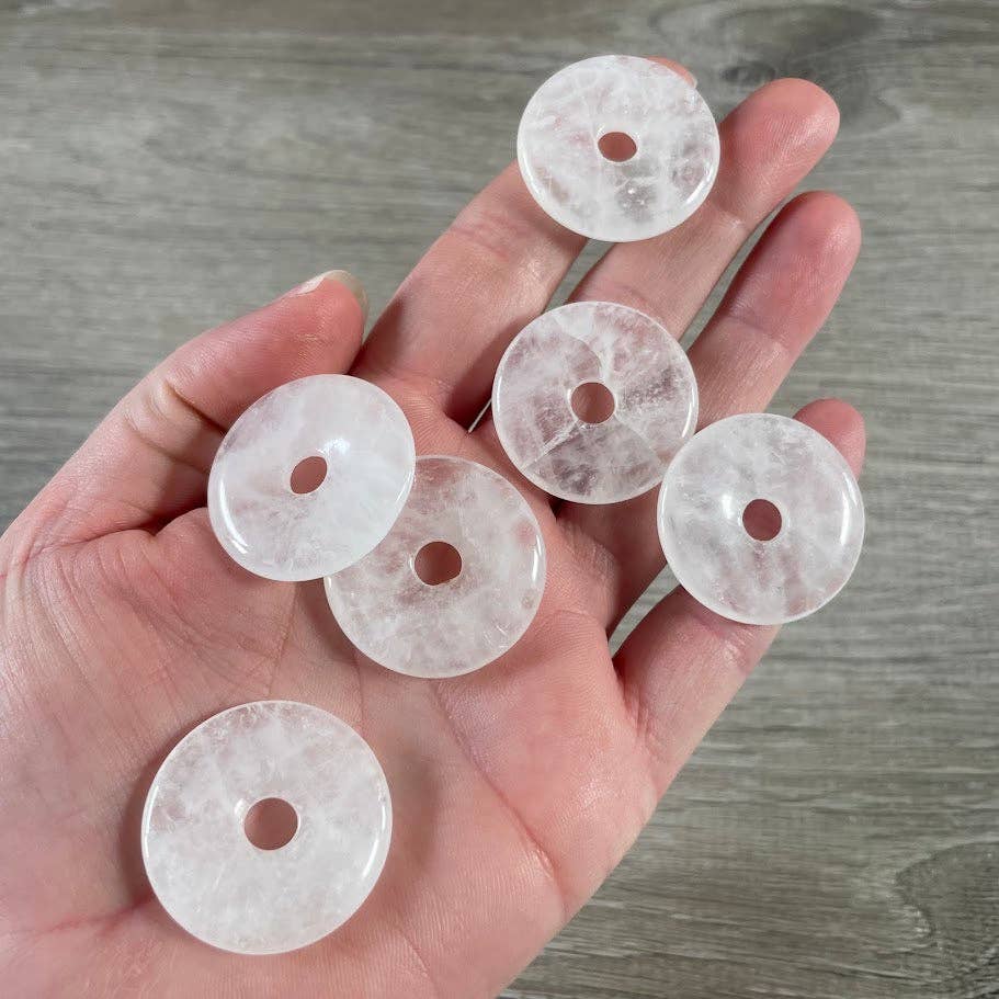 Keystone Crystals - Wholesale Spiritual Stone/Crystal - Donut Pi Stone 30mm Gemstone Pendant –  Strung or Plain21