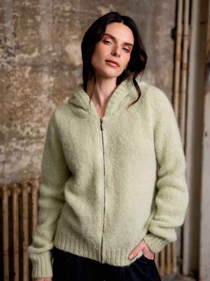 CARDIGAN LEBERLIN aquaverde for wholesale by Maison Anje