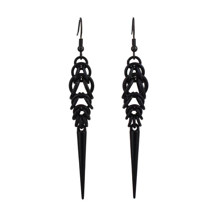 Spike Earring - Black for wholesale by Rebeca Mojica Jewelry