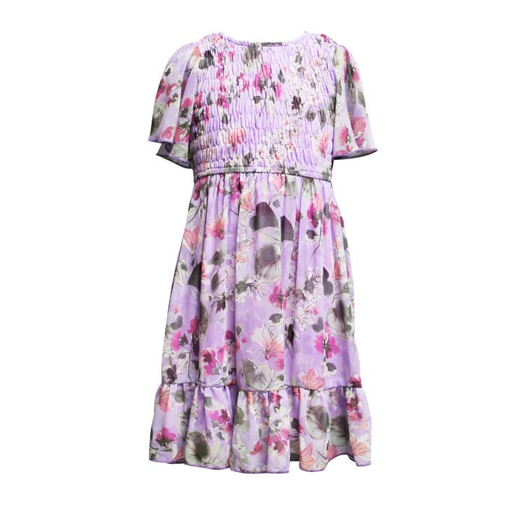 Babypuppenkleid mit gesmokten Rüschen (Lil Girl) für den Großhandel von Ava & Yelly