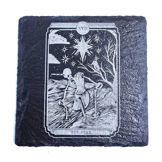 Star Tarot Stone Coaster for wholesale by Noir Star Emporium